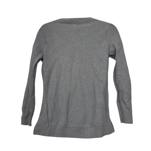 Brooks Brothers Gray Cotton Scoop Neck Sweater Long Sleeve Womens Small - Picture 4 of 4